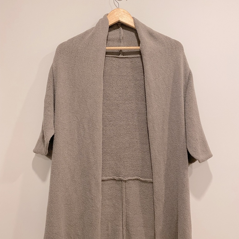 EVAM EVA - 100% silk knitted cocoon cardigan XL
